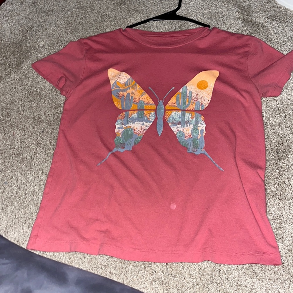 I am selling this pink butterfly cactus shirt